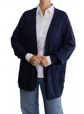 Cardigan lungo aperto con tasche